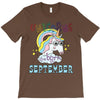 unicorns are born in september cute unicorn T-Shirt
