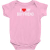 i love my boy friend Baby Onesie