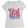 god bless america Women's Triblend Scoop T-shirt
