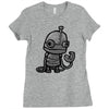 sad robot Ladies Fitted T-Shirt