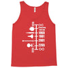spaceship timeline funny  sci fi star retro wars trek joke cool Tank Top