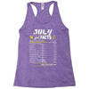 July Girl Facts Leo Racerback Tank