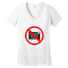 no photos please Women's V-Neck T-Shirt