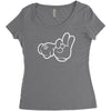 rude hands, ideal gift or birthday present. Women's Triblend Scoop T-shirt