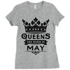 Queens Are Born In May Ladies Fitted T-Shirt