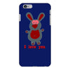 i love you bunny hare rabbit cupid couple kiss fun iPhone 6/6s Plus Case