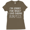 burpees workout Ladies Fitted T-Shirt