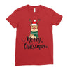 merry cristmas reindeer Ladies Fitted T-Shirt