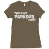 this is my parkour Ladies Fitted T-Shirt