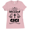 I Am One Blessed Gigi Ladies Fitted T-Shirt