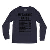 mechanic labour rates Long Sleeve Shirts