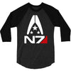 mass effect  alliance n7 logo 3/4 Sleeve Shirt