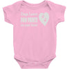 dogs leave paw prints on your heart Baby Onesie