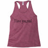 i love you mail Racerback Tank