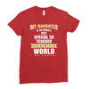 my daughter is the world's best special ed teacher. cool gift for mom Ladies Fitted T-Shirt