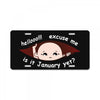 January Peeking Out Asian Baby Boy License Plate