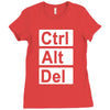 control alt delete Ladies Fitted T-Shirt