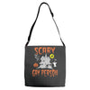 scary gay person Adjustable Strap Totes