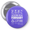 Born In February Pin-back button