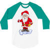 father christmas ringing xmas bells santa 3/4 Sleeve Shirt
