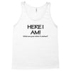 funny t shirt here i am! what are your other two wishes rude tee offen Tank Top
