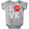 love dog paw Baby Onesie