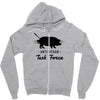 anti vegan task force Zipper Hoodie