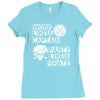 work like a captain party like a pirate Ladies Fitted T-Shirt