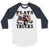 plays with trucks family matching 3/4 Sleeve Shirt