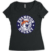 evanston hockey Women's Triblend Scoop T-shirt
