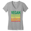 vegan because plant powered badiss was not an offical title Women's V-Neck T-Shirt