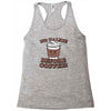 no talkie before coffee! Racerback Tank