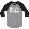 the rodfather   mens funny fishing 3/4 Sleeve Shirt