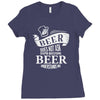 beer does not ask questions Ladies Fitted T-Shirt