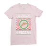 All I Want For Christmas Is Pizza Ugly Christmas For Dark Ladies Fitted T-Shirt