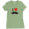 i love mustache Ladies Fitted T-Shirt