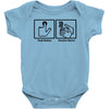 push button receive bacon t shirt funny awesome nerdy geeky humor tee Baby Onesie