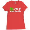 zombie never give up fun Ladies Fitted T-Shirt