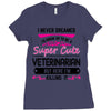 I Never Dreamed I d Grow Up To Be A Super Cute Veterinarin But Here I' Ladies Fitted T-Shirt