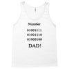 number one dad funny t shirt binary nerd geek tee s 3xl Tank Top