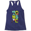 zombie font Racerback Tank