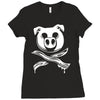 pig bacon cross bones pirate Ladies Fitted T-Shirt