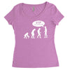 banksy funny human evolution indie Women's Triblend Scoop T-shirt