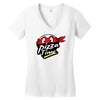 pizza time Women's V-Neck T-Shirt