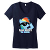 deal with it Women's V-Neck T-Shirt