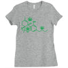 thc pot leaf molecule Ladies Fitted T-Shirt