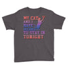 my cat and i stay in tonight Youth Tee