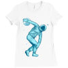 astronaut discus throwing Ladies Fitted T-Shirt