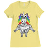 Gym Unicorn Ladies Fitted T-Shirt