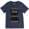 Super Cool Dad Of A Freaking Awesome Nurse V-Neck Tee